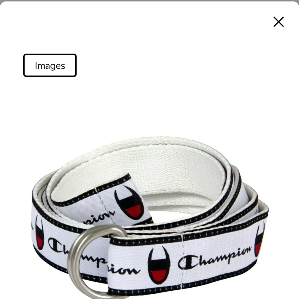 Champion Black and White Logo Belt